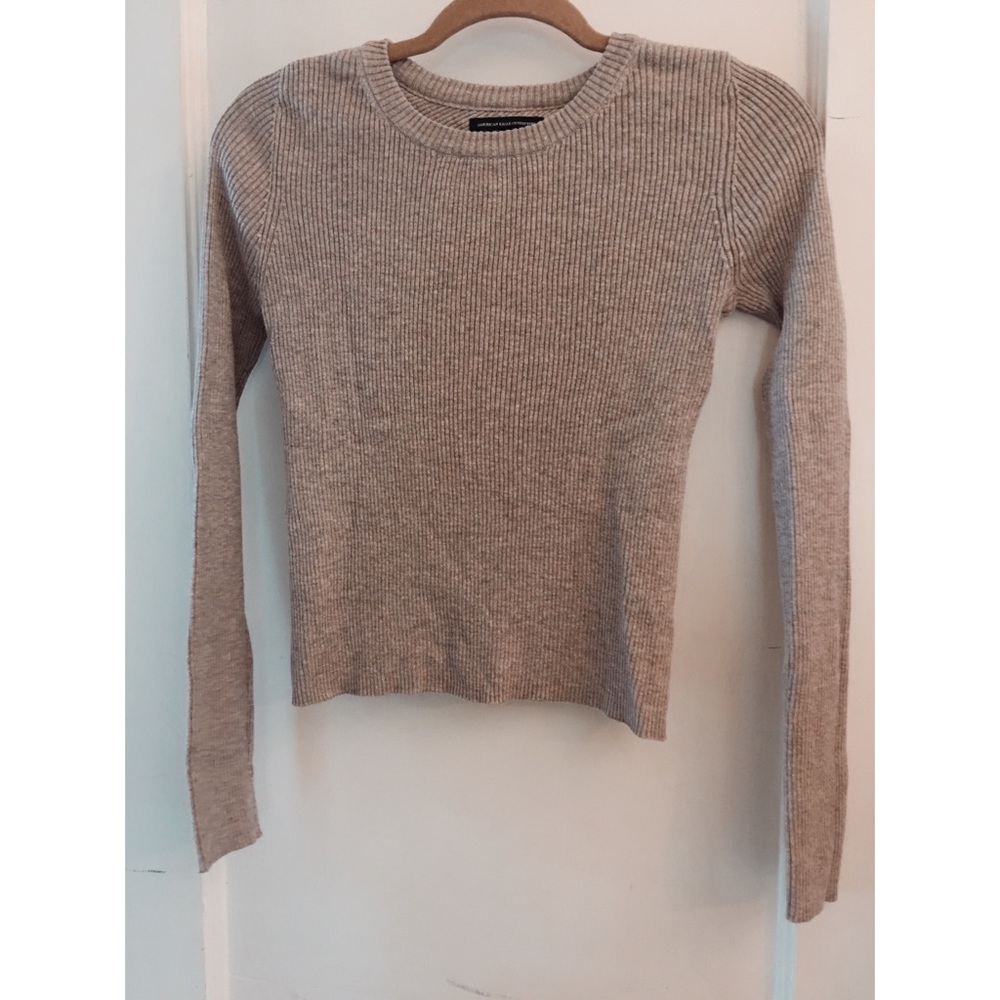 AEO Ribbed Tulip-Back Sweater